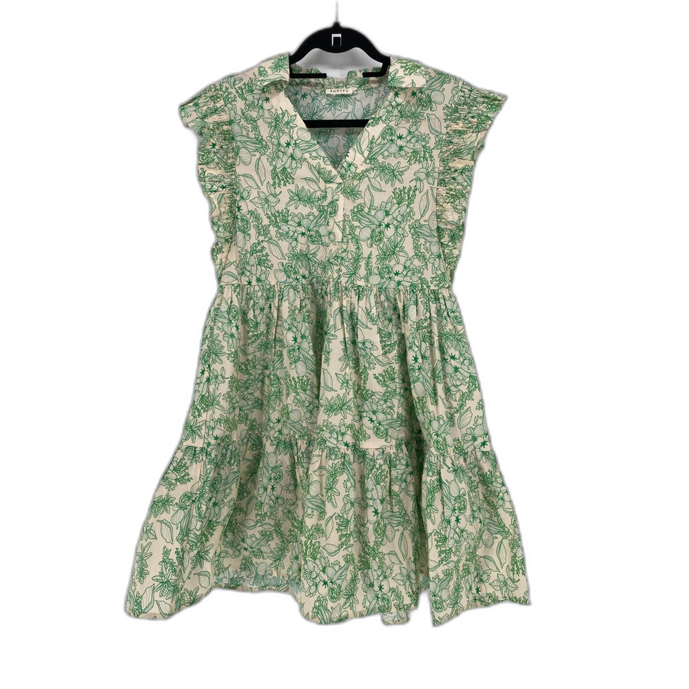 Jodifl vegetable themed print baby doll dress ruffle Womens no size tag